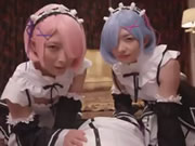 二次元扮演清純姊妹花阿部乃美紅＆麻里梨夏異世界性生活